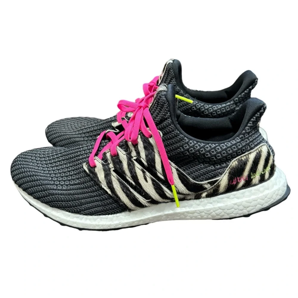 Adidas Ultraboost DNA Faux Zebra Print Hair Men's Sneakers Size 11.5